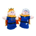 Svoora Papusa de mana cu doua fete Print si Cavaler 25 cm poliester si bumbac pentru 3 ani+