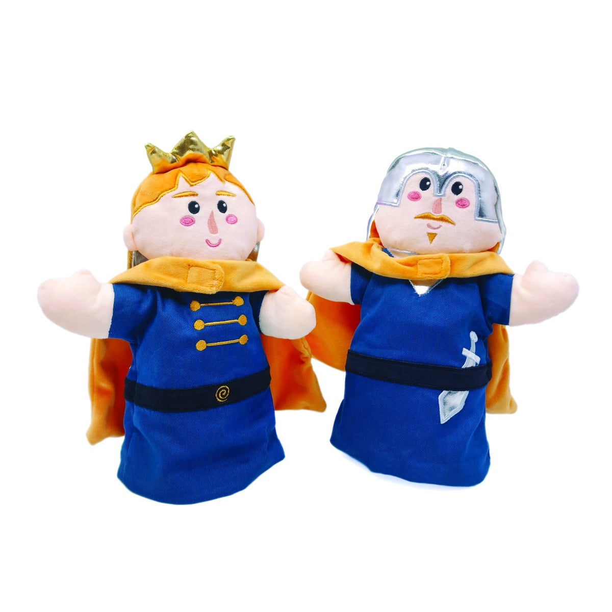 Svoora Papusa de mana cu doua fete Print si Cavaler 25 cm poliester si bumbac pentru 3 ani+