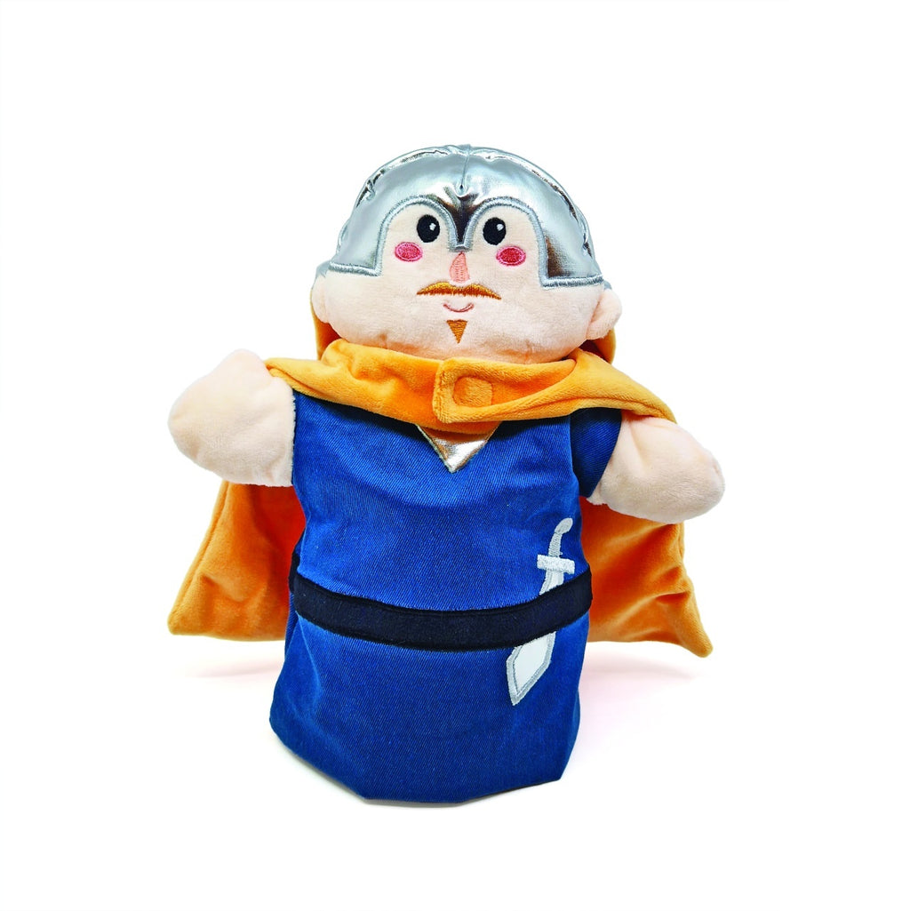 Svoora Papusa de mana cu doua fete Print si Cavaler 25 cm poliester si bumbac pentru 3 ani+