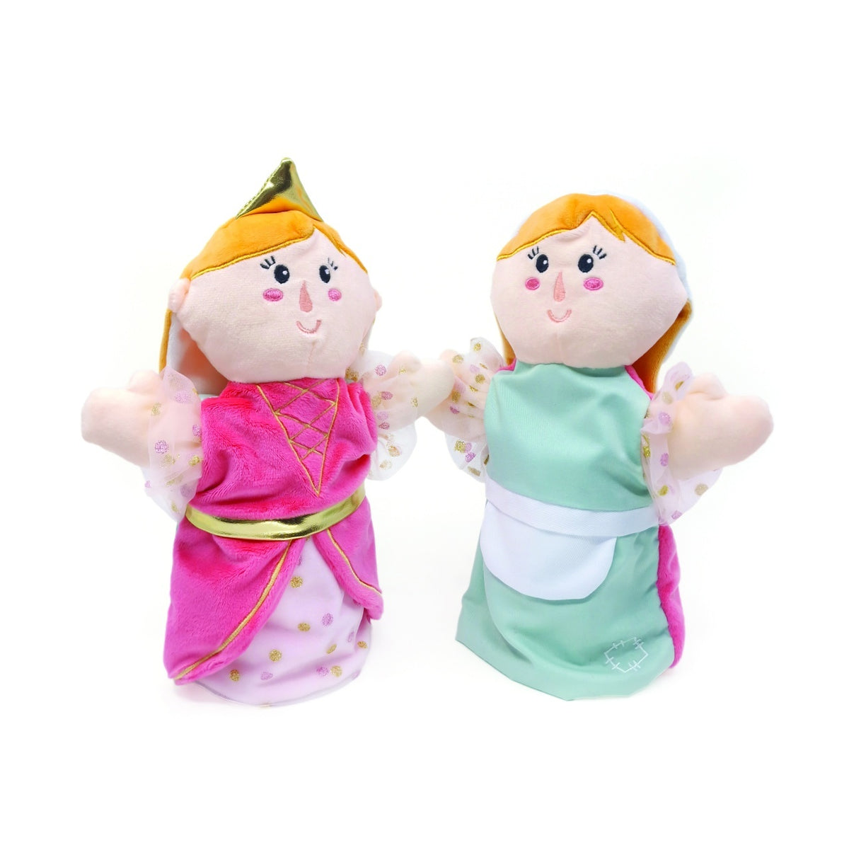 Svoora Papusa de mana cu doua fete Printesa si Cenusareasa 25 cm bumbac, 3 ani+