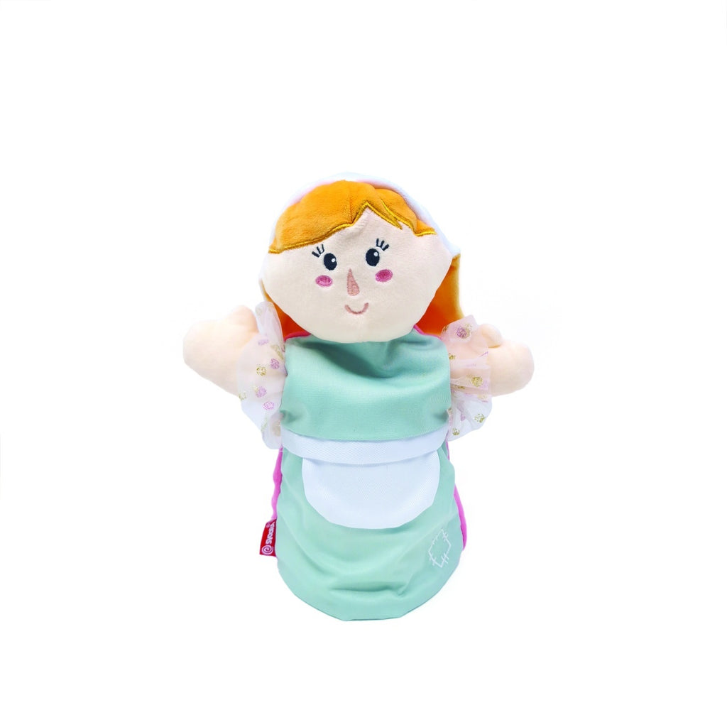 Svoora Papusa de mana cu doua fete Printesa si Cenusareasa 25 cm bumbac, 3 ani+