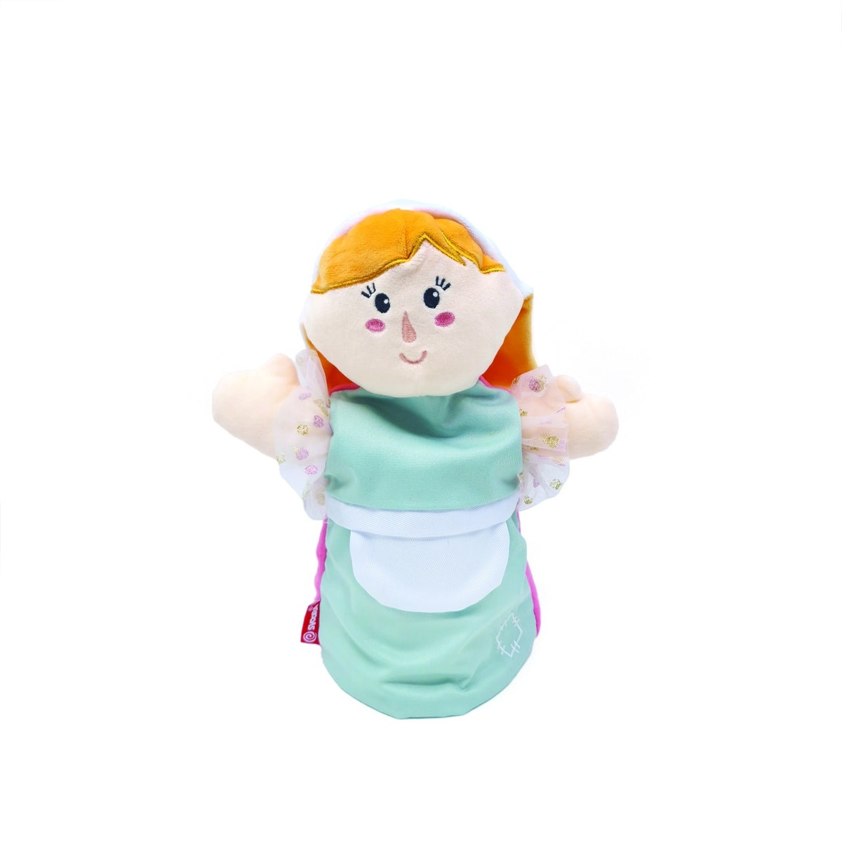 Svoora Papusa de mana cu doua fete Printesa si Cenusareasa 25 cm bumbac, 3 ani+