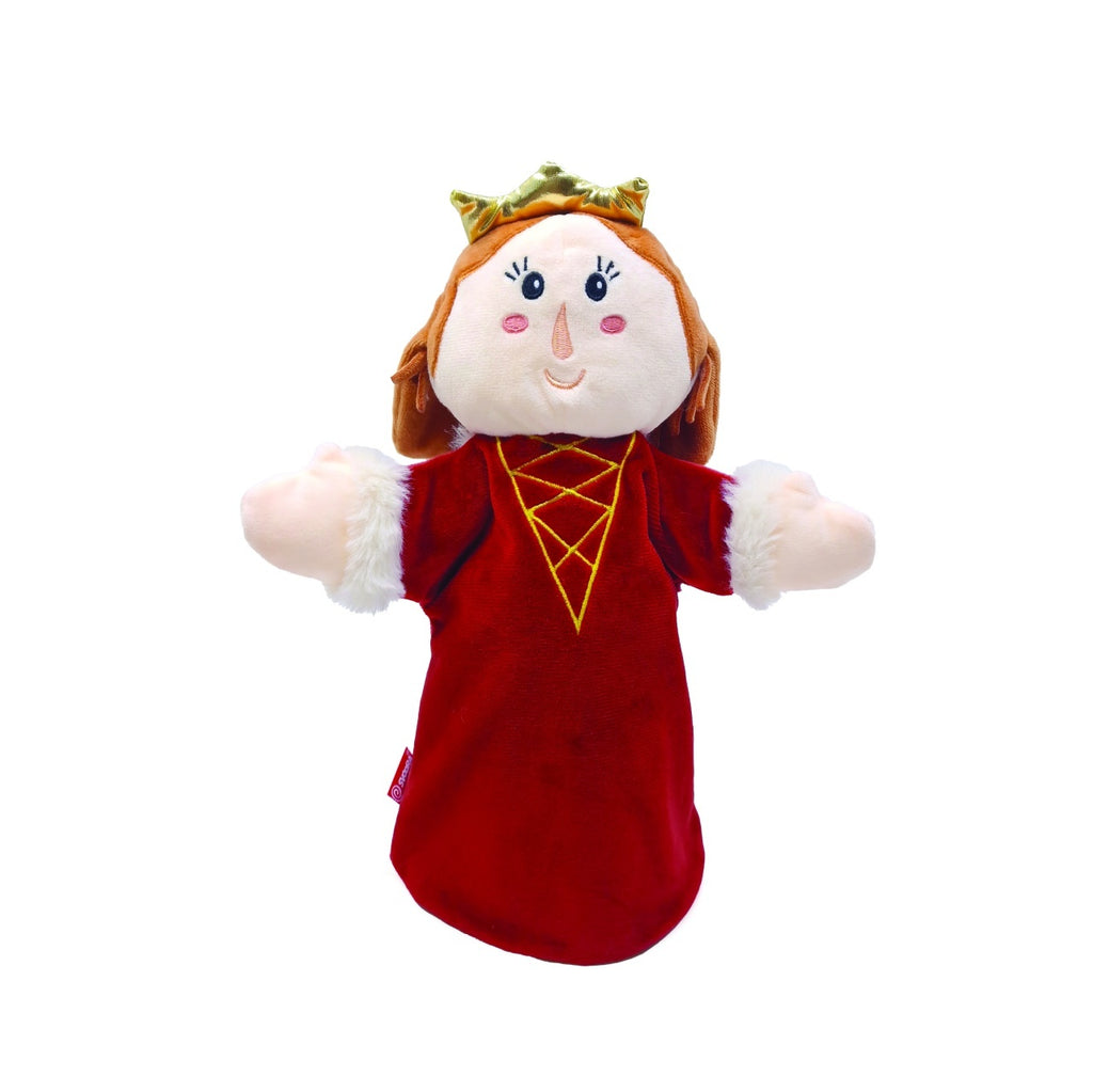 Svoora Papusa de mana cu doua fete Rege si regina 25 cm bumbac, recomandata 3 ani+