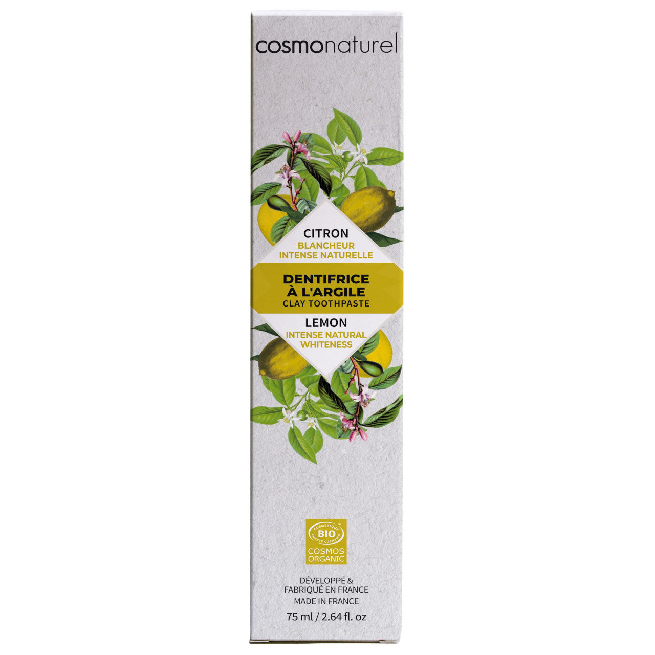 BIO Whitening Toothpaste with Lemon and Clay 75 ml COSMO NATUREL