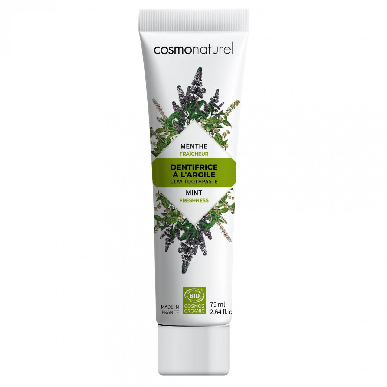 BIO Toothpaste for freshness with mint and clay 75 ml COSMO NATUREL