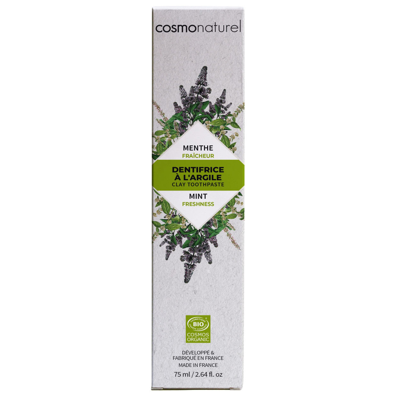 BIO Toothpaste for freshness with mint and clay 75 ml COSMO NATUREL