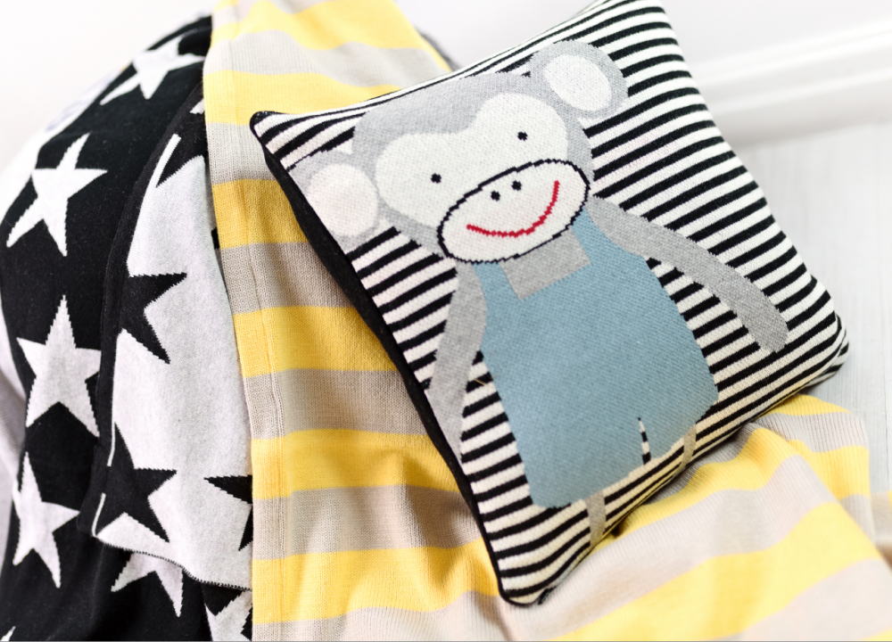 Cheeky Monkey Cotton Decorative Pillow