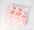 Pink Flamingo Cotton Decorative Pillow