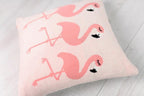 Pink Flamingo Cotton Decorative Pillow