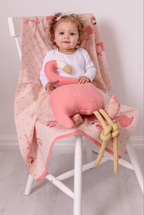 Decorative Pillow Pink/Gold Flamingo