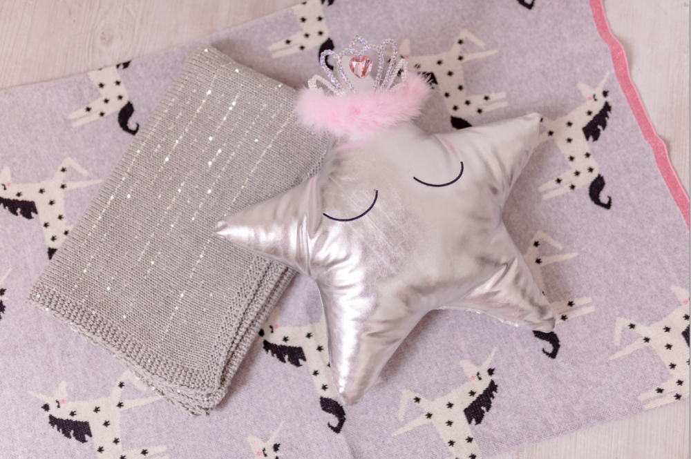 Silver Star Decorative Pillow