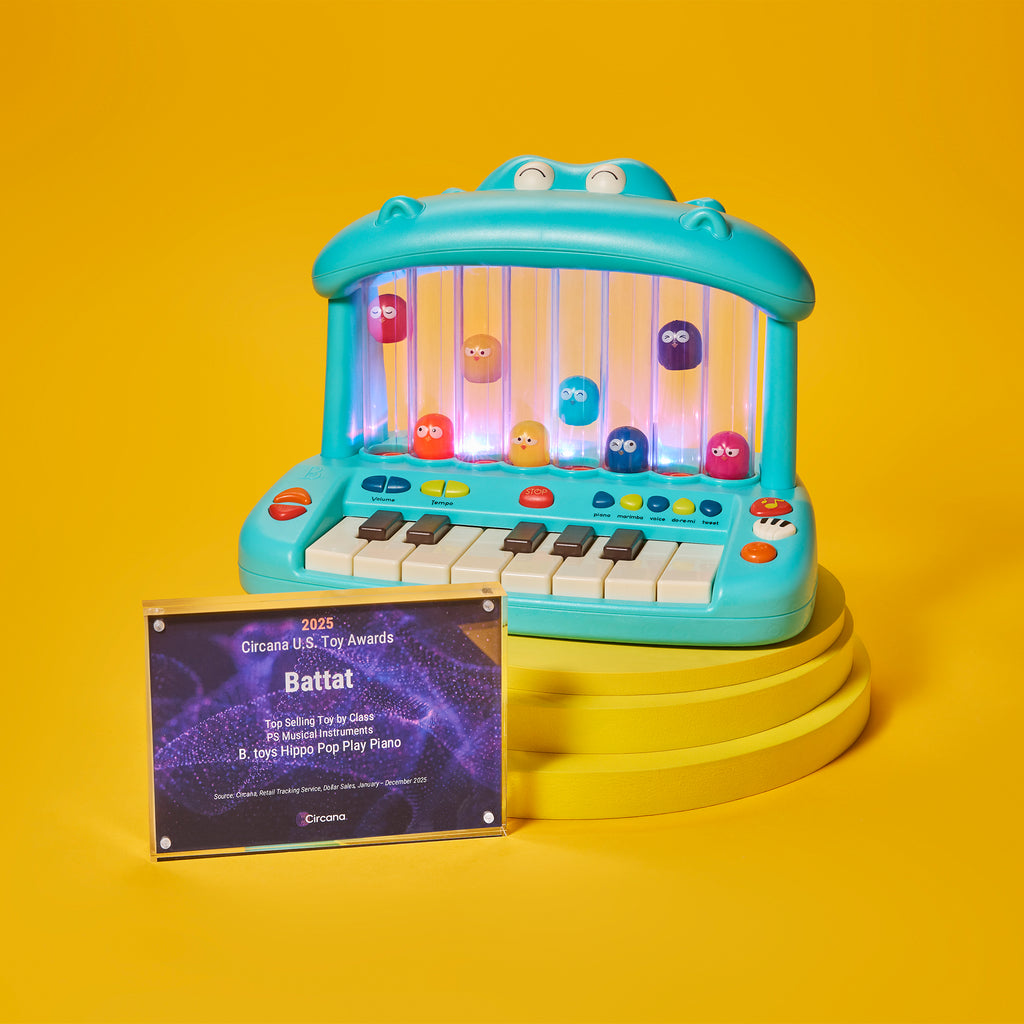 Pian muzical interactiv Hipopotam  cu lumini si 8 pasari saltarete, peste 12 luni