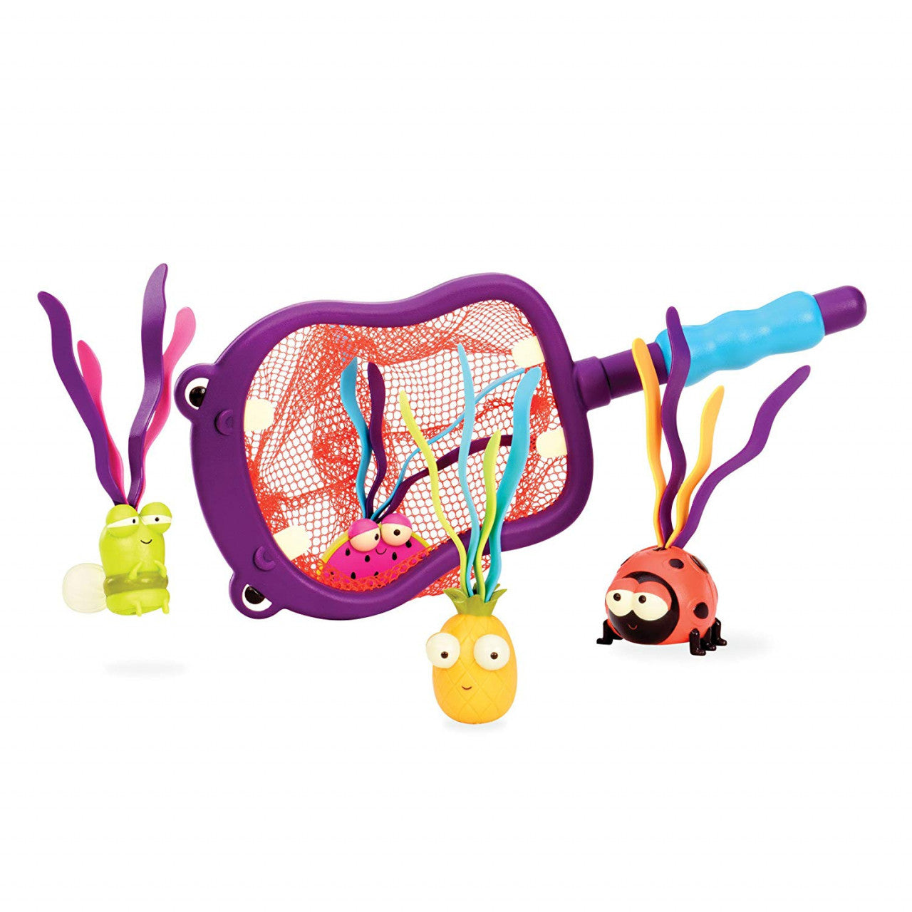 Plasa pescuit cu jucarii de baie Hipopotam B.Toys