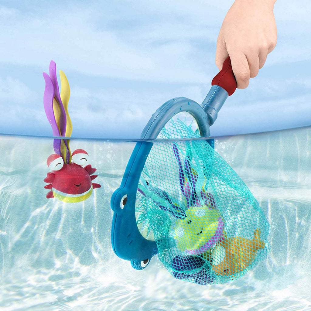 Plasa pescuit cu jucarii de baie Rechin B.Toys