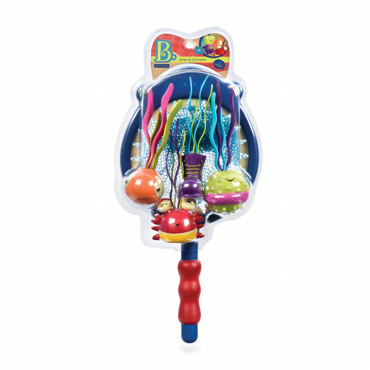 Plasa pescuit cu jucarii de baie Rechin B.Toys