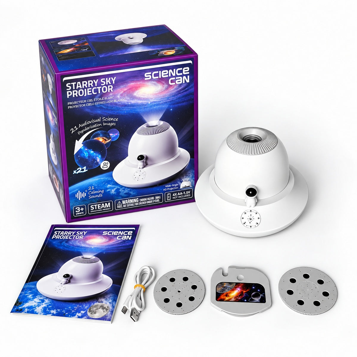 TopBright ScienceCan Astronomical Projector and Night Light 5 years+ ABS plastic