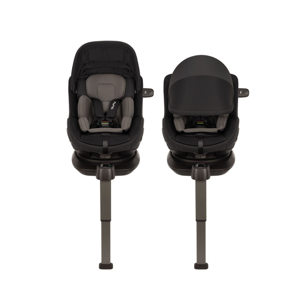 Nuna - Scaun auto PRUU Aire Caviar cu capotina integrata, 40-105 cm, certificat R129