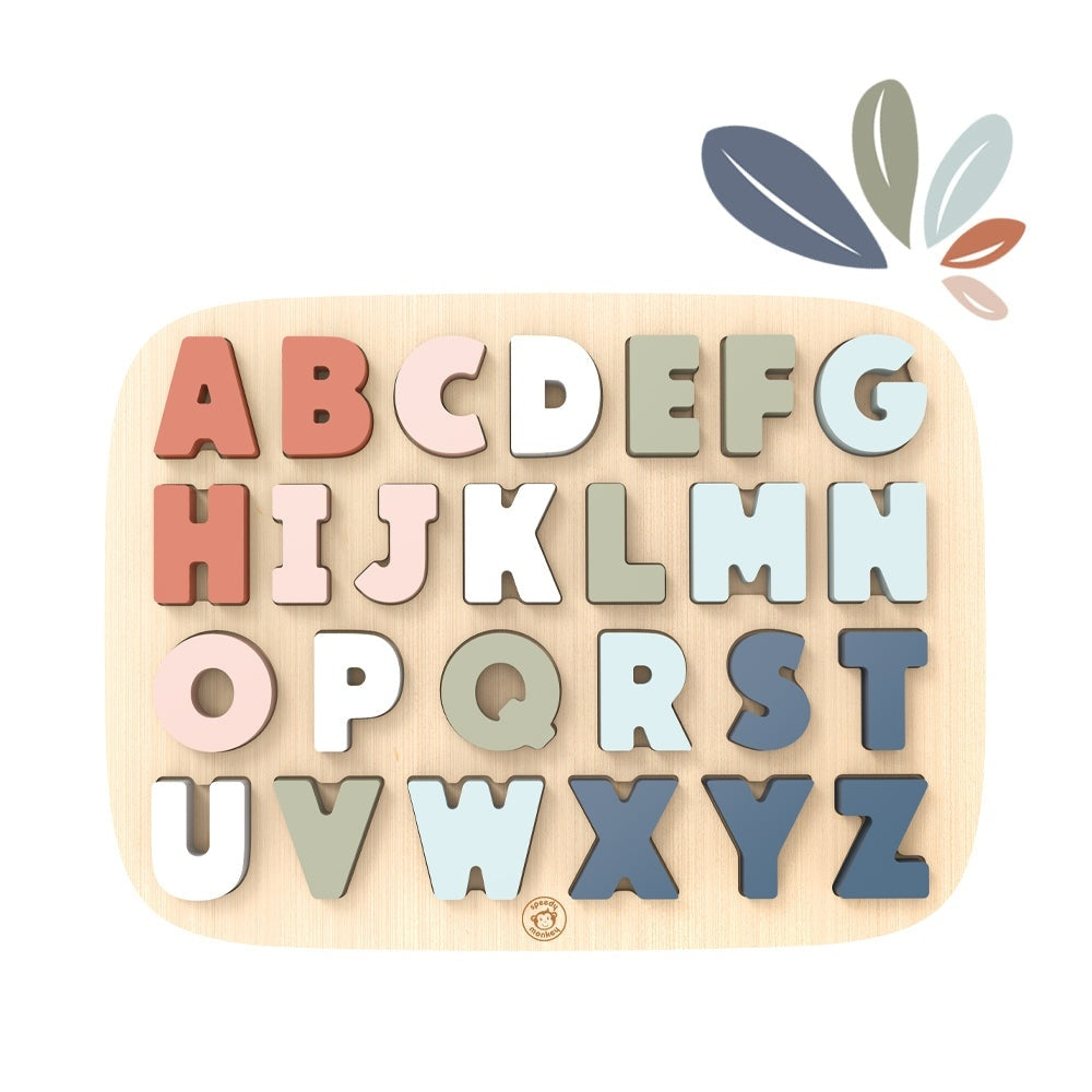 Puzzle Alfabet din lemn, Speedy Monkey