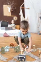 Puzzle cu pista din fetru si masinute, Speedy Monkey