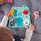 Puzzle din lemn cu baza din fetru, Djeco