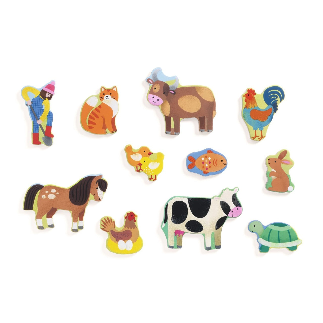 Puzzle din lemn Ferma, Djeco