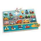 Puzzle din lemn Vroom-vroom, Djeco