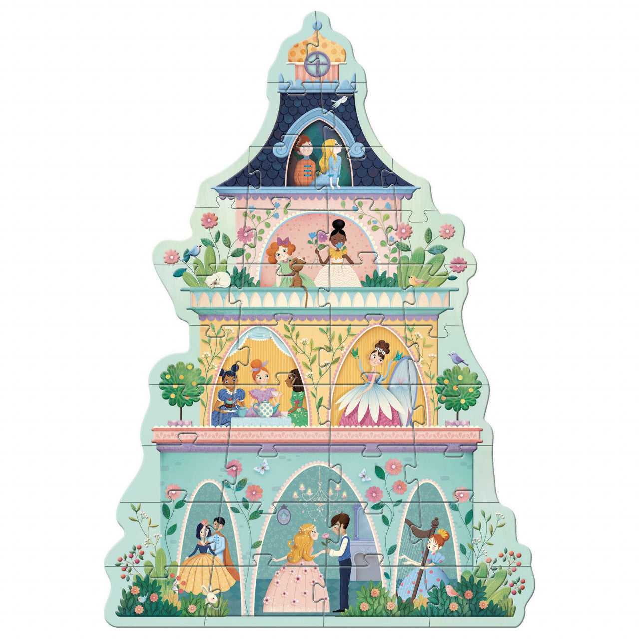 Puzzle gigant Castelul printeselor, Djeco