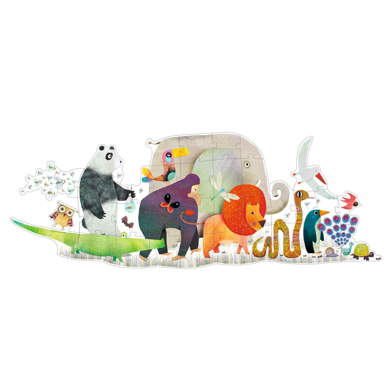 Puzzle gigant Parada animalelor, Djeco