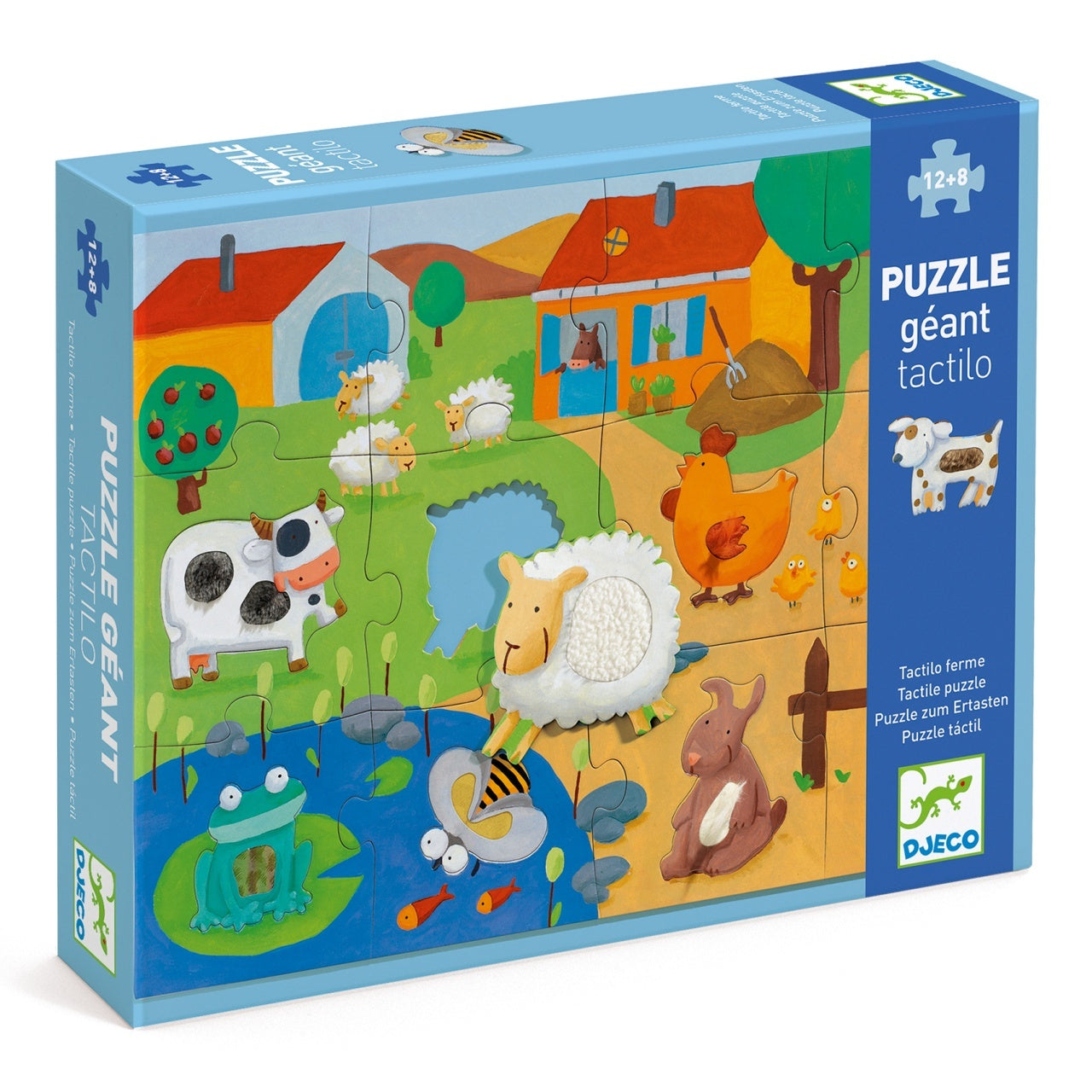 Puzzle gigant tactil Ferma, Djeco