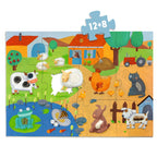 Puzzle gigant tactil Ferma, Djeco