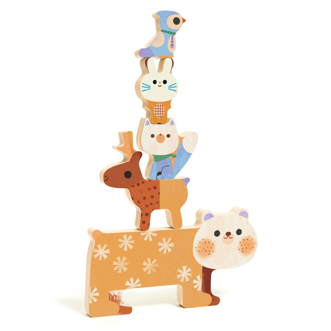 Puzzle lemn animale simpatice, Djeco