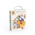 Speedy Monkey Puzzle magnetic din lemn Casuta 9 piese, lemn FSC, +12 luni, vopsele pe baza de apa