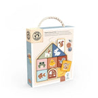 Speedy Monkey Puzzle magnetic din lemn Casuta 9 piese, lemn FSC, +12 luni, vopsele pe baza de apa