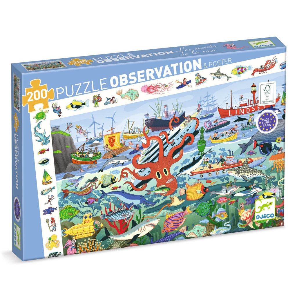 Puzzle Observatie Secretele marii, Djeco