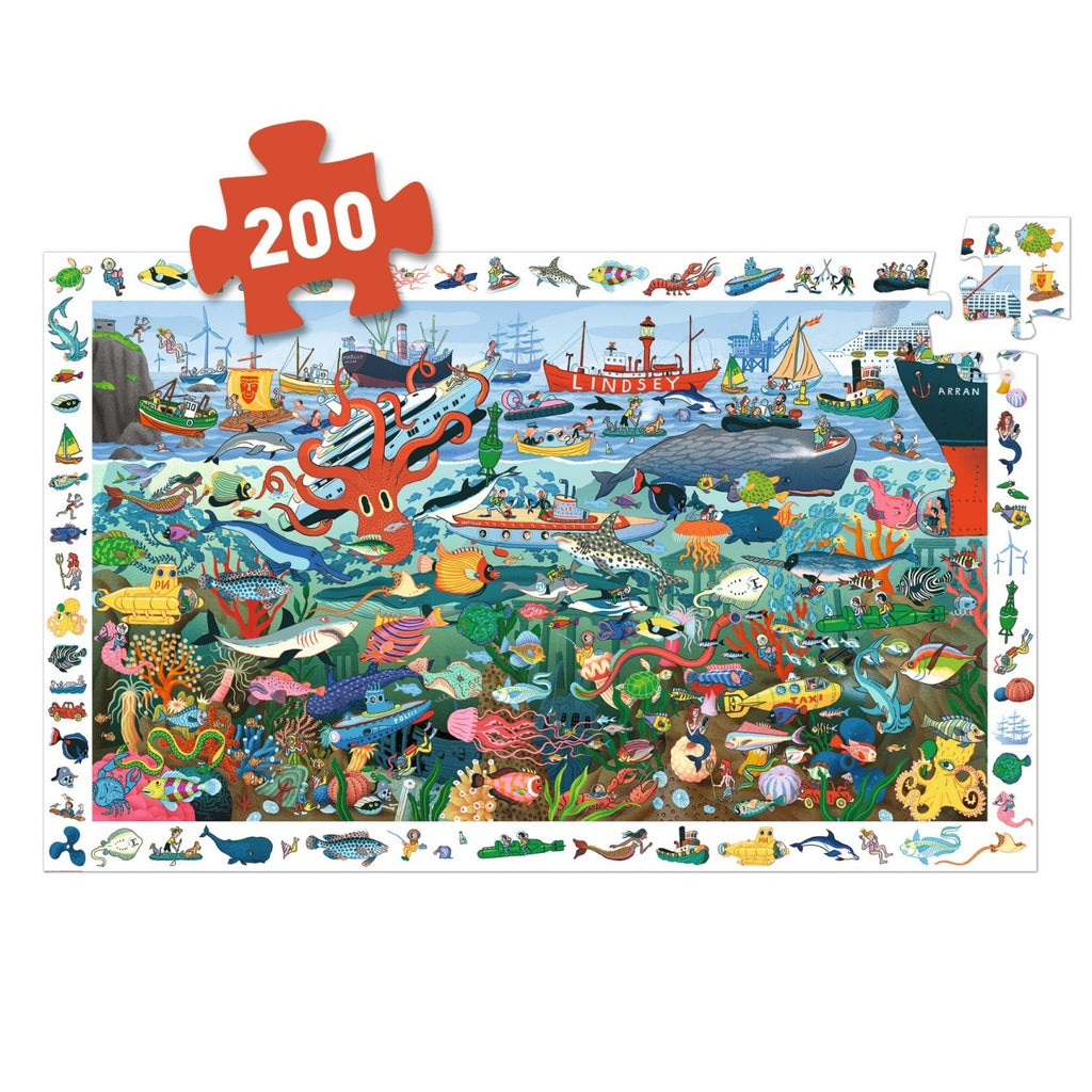 Puzzle Observatie Secretele marii, Djeco