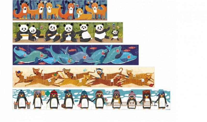 Puzzle progresiv 1,2,3..10 pinguini, Londji
