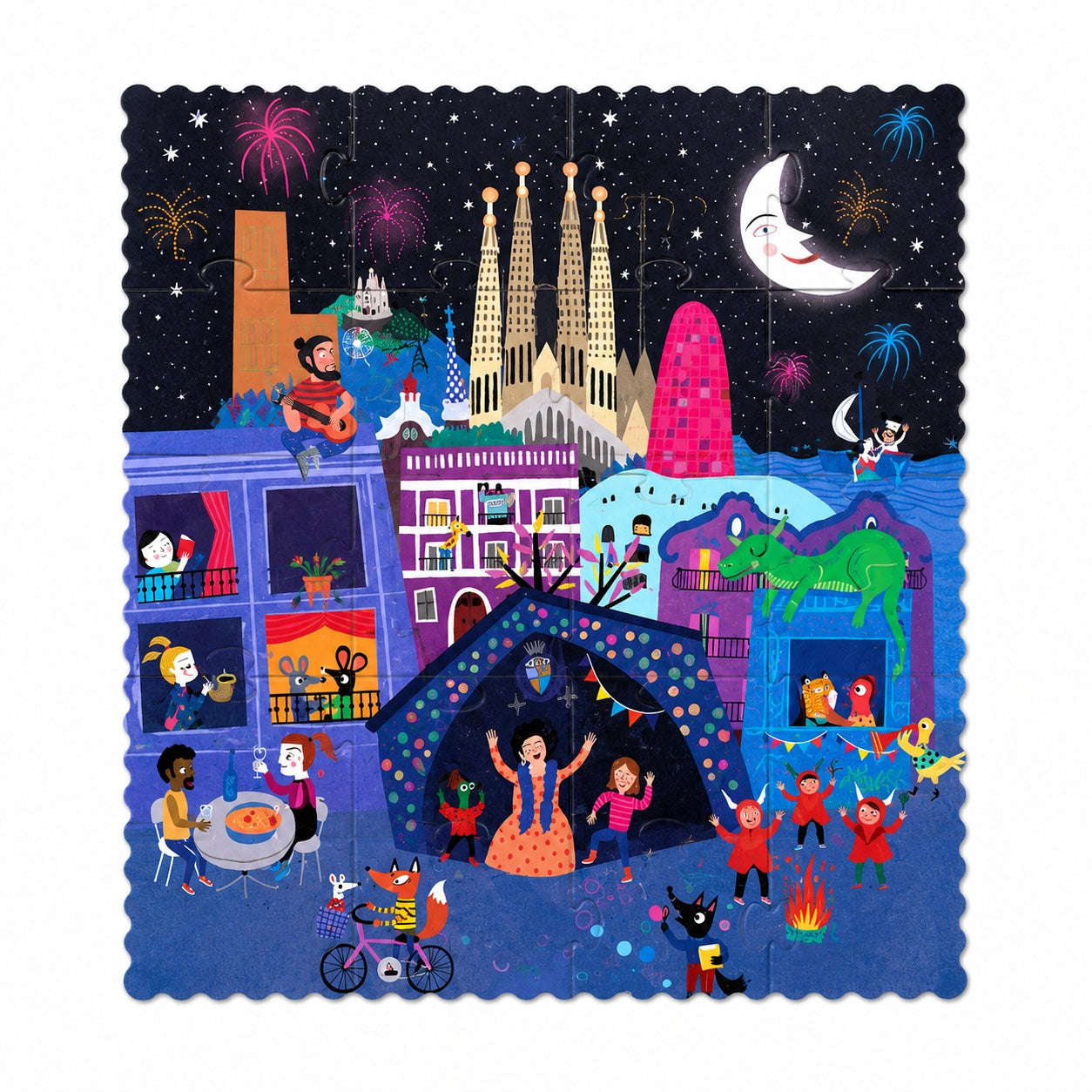 Puzzle reversibil Zi si noapte in Barcelona, Londji