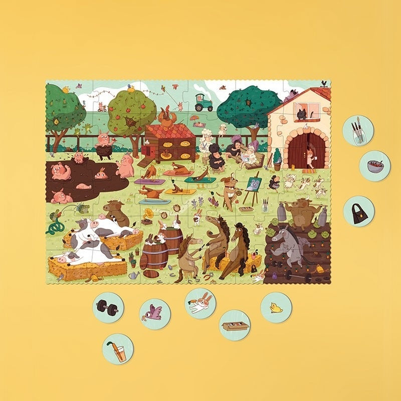 Puzzle si joc de observatie Farmtastic, Londji
