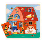 Puzzle straturi Animale de la ferma, Djeco