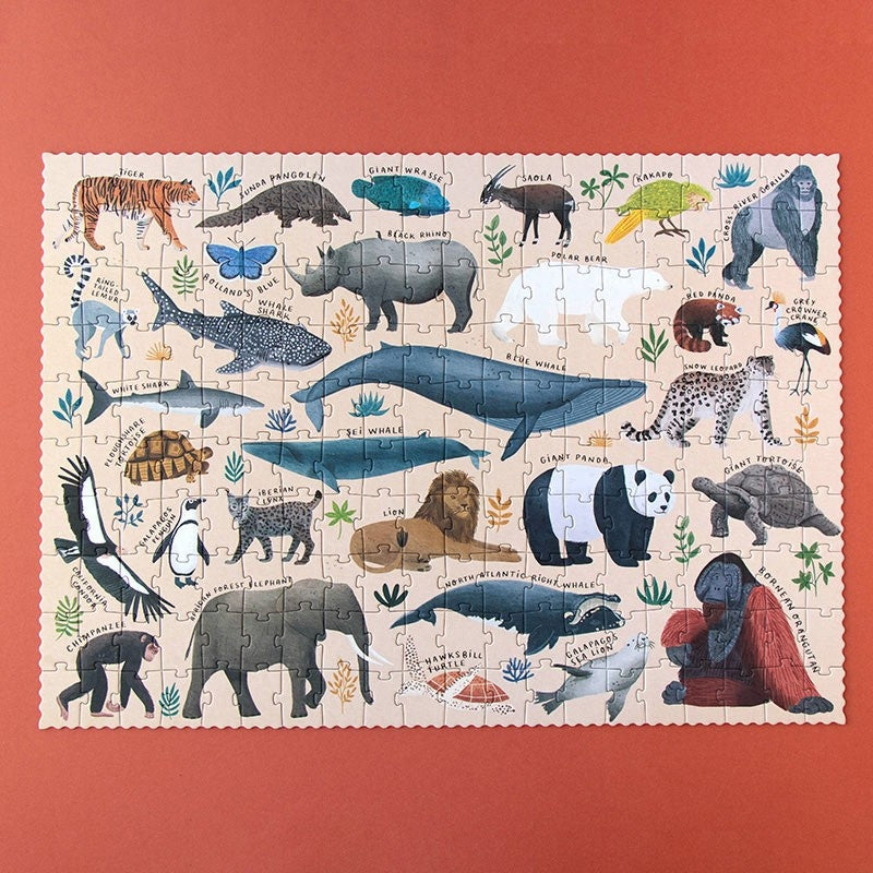 Londji Wildlife Puzzle 200 pieces, 6 years+, recycled paper and cardboard