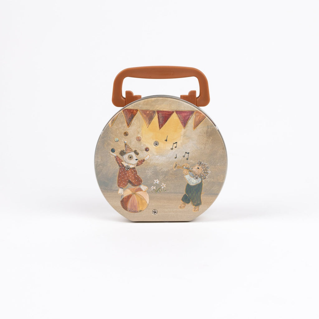 Egmont Toys Radio muzical pentru copii Padurea magica, cutie muzicala retro-vintage mecanica, 3 ani+