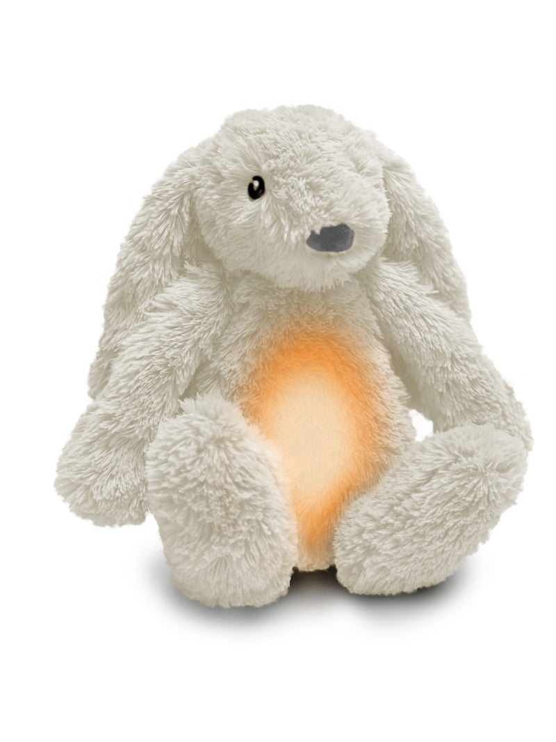 Zazu Kids Iepurasul RO cu dispozitiv lumina si sunet Alb, lampa de veghe multicolora de la nastere