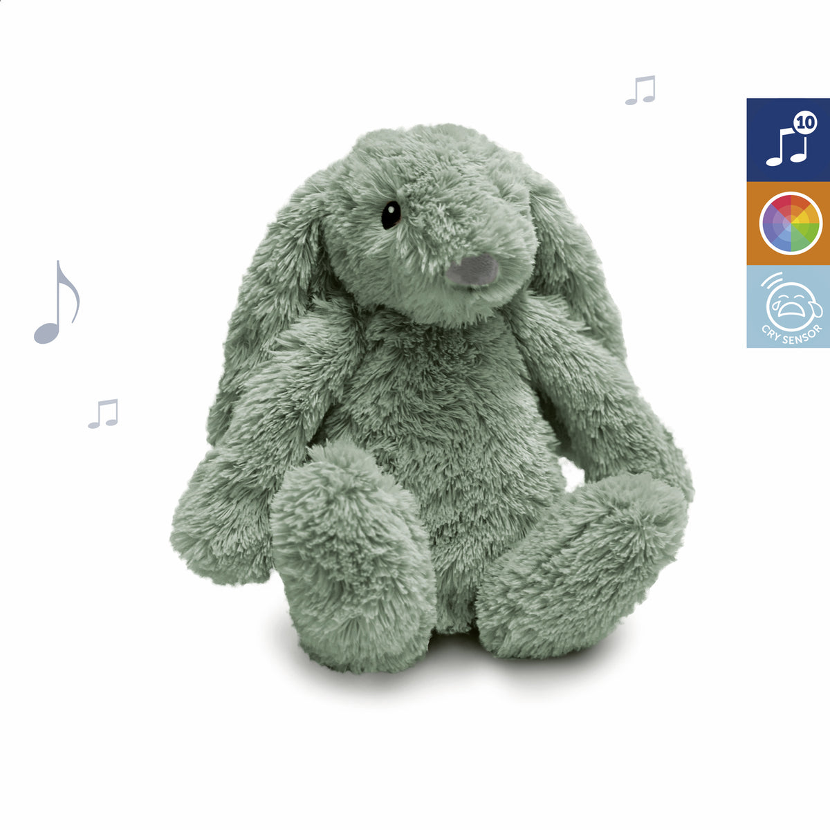 Zazu Kids Iepurasul RO cu dispozitiv lumina si sunet Verde, de la nastere