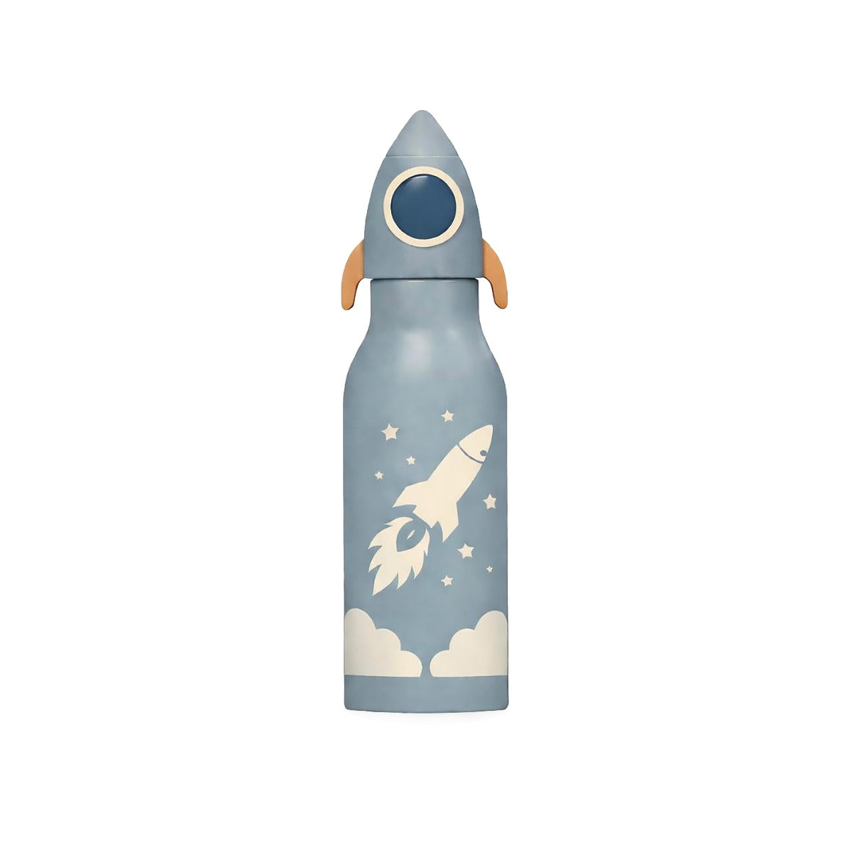 Zazu Kids Sticlă Termos din inox pentru copii 400ml ZAZU Fun Rocket, otel inoxidabil 304, fara BPA