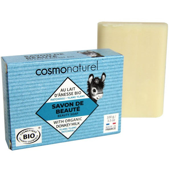 COSMO NATUREL Organic Donkey Milk, Patchouli, and Ylang-Ylang Soap