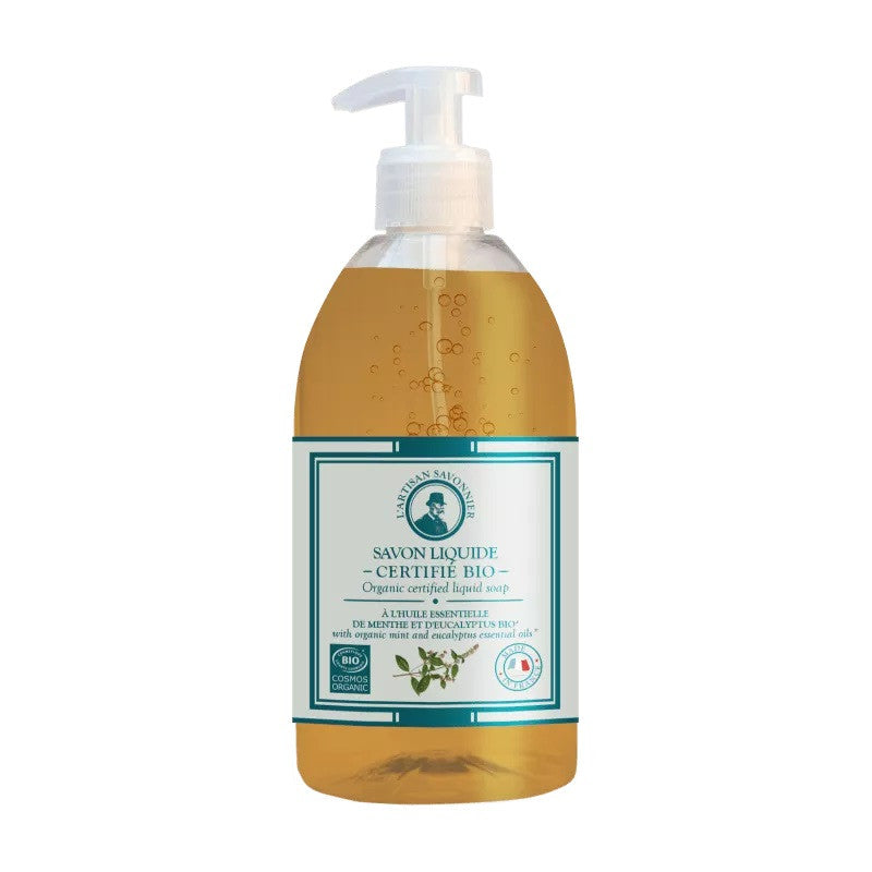 Organic Liquid Hand Soap with Peppermint and Eucalyptus 500 ml L'ARTISAN SAVONNIER