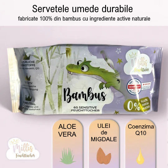 Millis Servetele Umede din Bambus Magic 60 buc