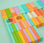 Set 100 cuburi din lemn, UMU Toys