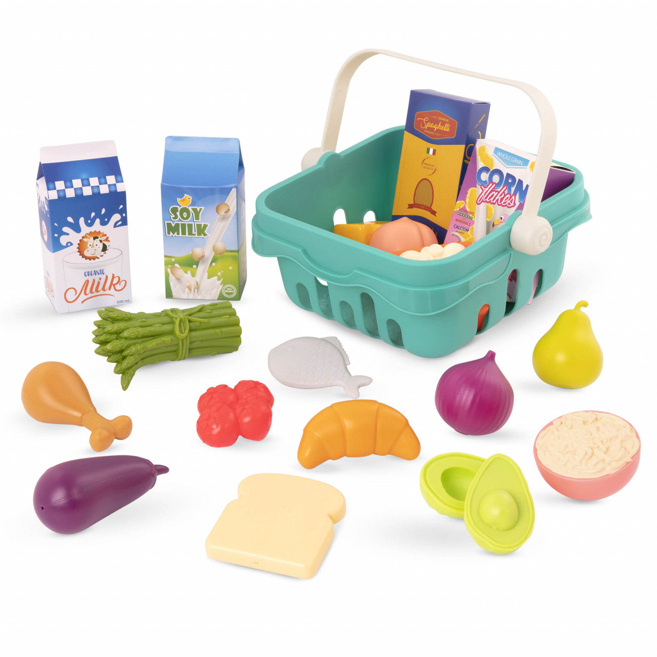 B.Toys 18-Piece Shopping Basket Set