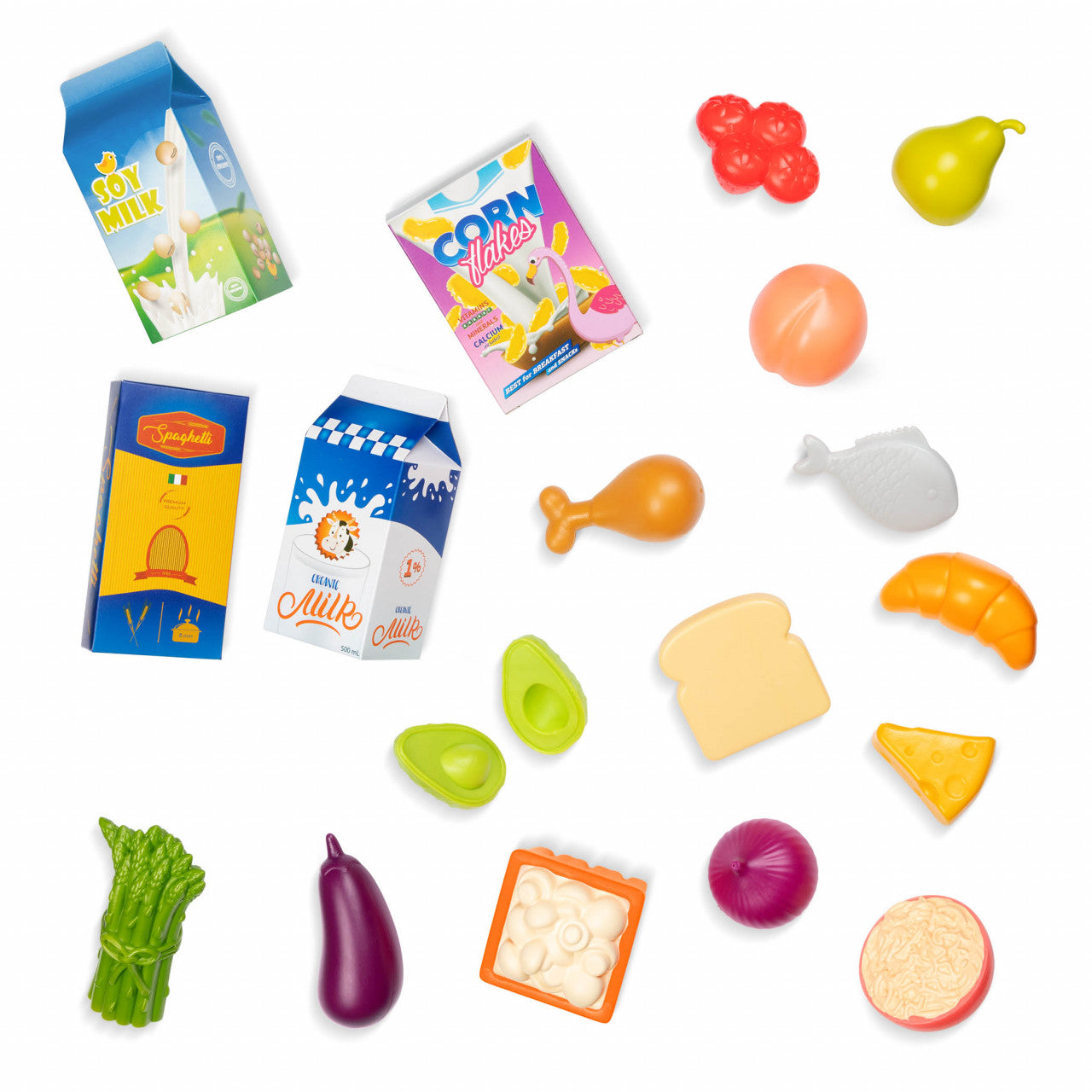 B.Toys 18-Piece Shopping Basket Set